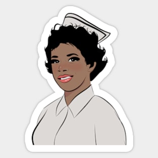 Comic book style nurse from the 50s Sticker